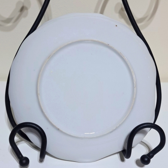 1950s Lefton Shell Snack Tray - Purple Floral Seashell Saucer - Set of 2 - Picture 3 of 4